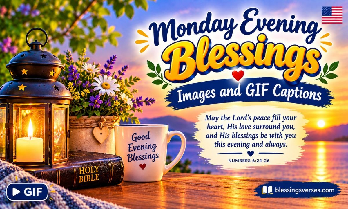 Monday Evening Blessings Images and GIF Captions