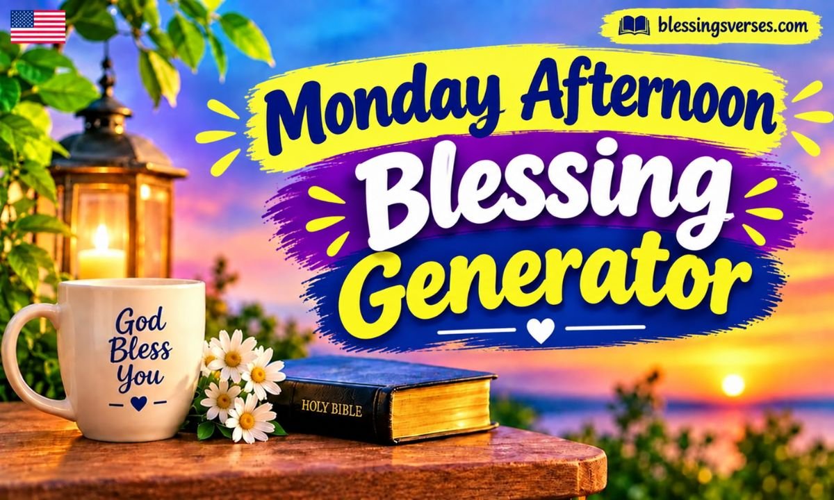 Monday Afternoon Blessing Generator