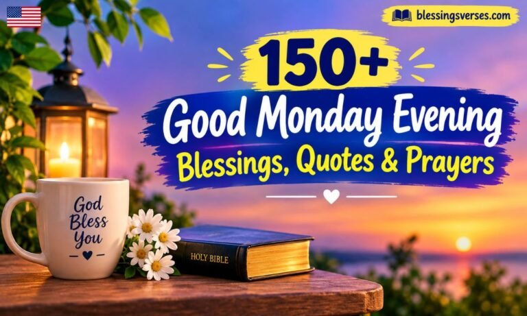 150+ Good Monday Evening Blessings, Quotes & Prayers 