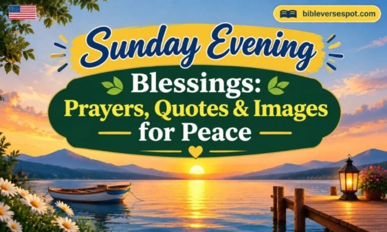 Sunday Evening Blessings Prayers, Quotes & Images for Peace